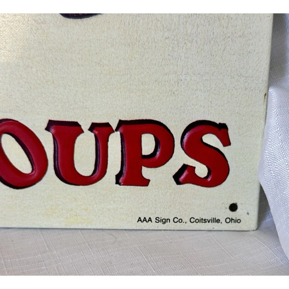 Vintage 1993 Metal Tin Signs Campbell's Soup Nostalgic Advertising Ads Lot of 2